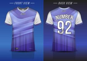 jersey sport shirt template design for soccer Sport, basket ball, running uniform in front view, back view. Shirt mockup Vector, design very simple and easy to custom vector