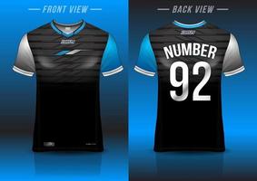 jersey sport shirt template design for soccer Sport, basket ball, running uniform in front view, back view. Shirt mockup Vector, design very simple and easy to custom vector