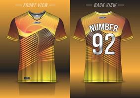 jersey sport shirt template design for soccer Sport, basket ball, running uniform in front view, back view. Shirt mockup Vector, design very simple and easy to custom vector