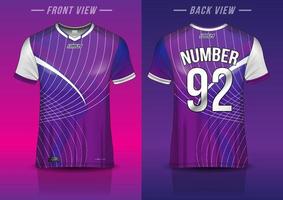 jersey sport shirt template design for soccer Sport, basket ball, running uniform in front view, back view. Shirt mockup Vector, design very simple and easy to custom vector