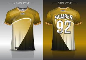 jersey sport shirt template design for soccer Sport, basket ball, running uniform in front view, back view. Shirt mockup Vector, design very simple and easy to custom vector