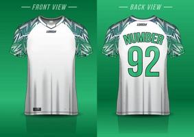 jersey sport shirt template design for soccer Sport, basket ball, running uniform in front view, back view. Shirt mockup Vector, design very simple and easy to custom vector