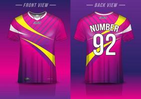 jersey sport shirt template design for soccer Sport, basket ball, running uniform in front view, back view. Shirt mockup Vector, design very simple and easy to custom vector