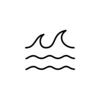 Ocean, Water, River, Sea Line Icon, Vector, Illustration, Logo Template. Suitable For Many Purposes. vector