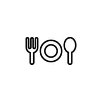 restaurante, comida, icono de línea de cocina, vector, ilustración, plantilla de logotipo. adecuado para muchos propósitos. vector