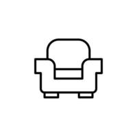 silla, icono de línea de asiento, vector, ilustración, plantilla de logotipo. adecuado para muchos propósitos. vector