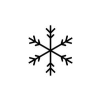 invierno, nevadas, nieve, icono de línea de copo de nieve, vector, ilustración, plantilla de logotipo. adecuado para muchos propósitos. vector