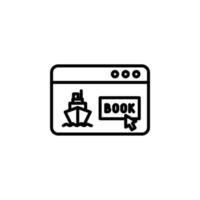 Booking, Ticket, Order Line Icon, Vector, Illustration, Logo Template. Suitable For Many Purposes. vector