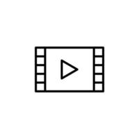 Video, Play, Film, Player, Movie Line Icon, Vector, Illustration, Logo Template. Suitable For Many Purposes. vector