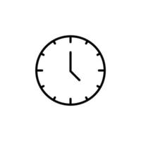 reloj, temporizador, icono de línea de tiempo, vector, ilustración, plantilla de logotipo. adecuado para muchos propósitos. vector