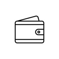 Wallet, Saving, MoneycLine Icon, Vector, Illustration, Logo Template. Suitable For Many Purposes. vector