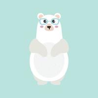 oso polar de dibujos animados lindo vector