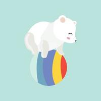 oso polar de dibujos animados lindo vector