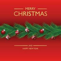 Christmas banner background design on red background, Christmas cover background,, greeting card, vector illustration