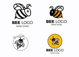 vector de diseño de logotipo de abeja.