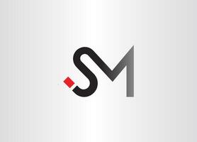 SM Letter Logo Design Template Vector