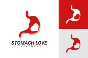 Illustration Vector Graphic of Stomach Love Logo. Perfect to use for Medical Company