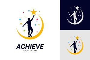 Illustration Vector Graphic of Achieve Your Dream Logo. Perfect to use for Education Company