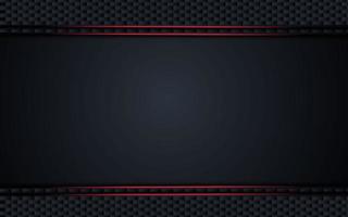 abstract metallic red black frame layout design tech innovation concept background.vector. vector