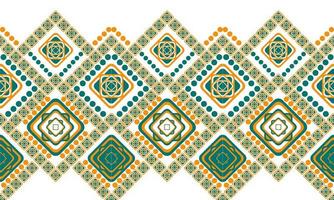 Geometric ethnic pattern design for seamless background. vector