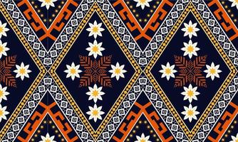 Geometric ethnic oriental seamless pattern traditional Design for background,carpet,wallpaper,clothing,wrapping,Batik,fabric,Vector illustration.embroidery style. vector