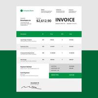 Elegant invoice design template free vector