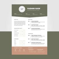 Pastel color modern cv resume design template, suitable for content individual business jobs