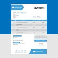 Modern invoice design template free vector