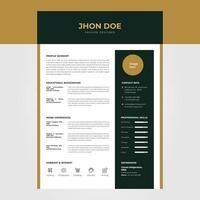 Creative modern cv resume design template, suitable for content individual business jobs vector