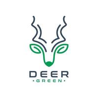 deer head horn logo vector