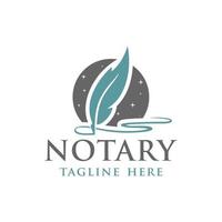 modern notary or law firm logo vector