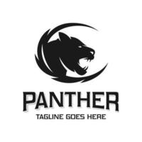 Panther animal head logo design vector