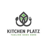 logotipo de restaurante de comida moderna vector