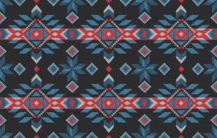 Dark Theme Aztec Elements Tribal Pattern vector