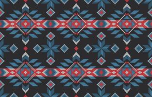 Dark Theme Aztec Elements Tribal Pattern vector