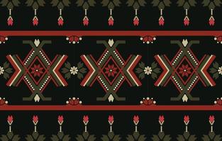 Dark Theme Ethnic Traditional Pattern Print vector