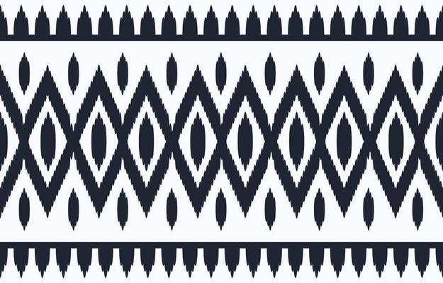 Ikat black white pink ethnic pattern mousepad