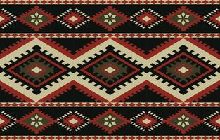Ethnic Print Fabric Pattern Geometric seamless ornament vector