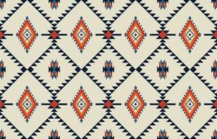 Diamonds Shape Aztec Ethnic Seamless Print Pattern vector
