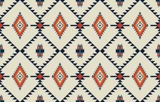 Diamonds Shape Aztec Ethnic Seamless Print Pattern vector