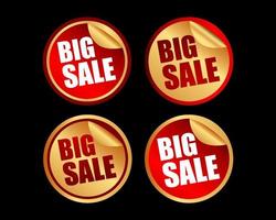 Big sale label or sticker vector set, label for element design product promotion and advertising