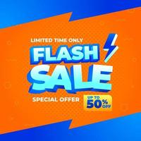 Flash sale banner vector background for media promotion  advertising and social media post