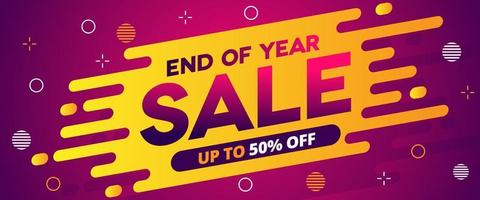 PrintEnd of year sale banner vector with copy space background for product promotion and advertising