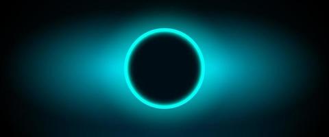 Neon Blue circle technology background concept. vector