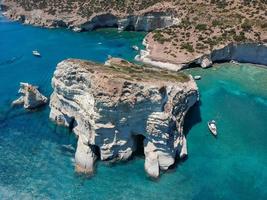 Cove of Kleftiko is an old pirates hideout. Milos, Greece. photo