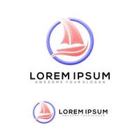 ship logo design vector