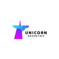 diseño de logotipo de unicornio vector