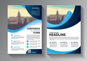 flyer business template for brochure and annual report vector