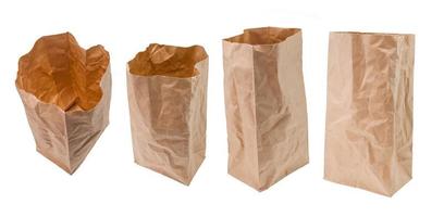 Brown paper bags to protect the environment photo