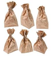 bolsas de papel marrón para proteger el medio ambiente foto